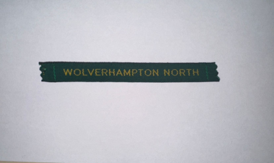 Wolverhampton North District Name Tape x 10
